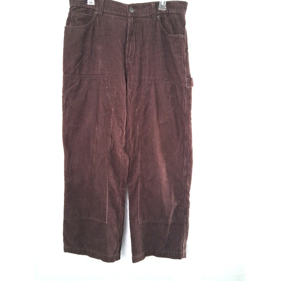 VTG Y2K No Boundaries Corduroy Pants Super Baggy Wide Leg Cargo Grunge Indie - Picture 1 of 10